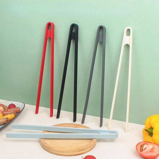 Silicone Food Toast Tongs Trivet Tongs for Kitchen Tongs Non-slip Cooking Clip Clamp BBQ Salad Tools Grill Kitchen Accessories