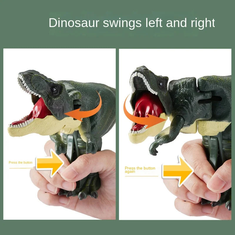 ChildrenZa Za Za Decompression Dinosaur Toy Creative Battery-free Telescopic Spring Swing Dinosaur Fidget Toys Gifts for Kids