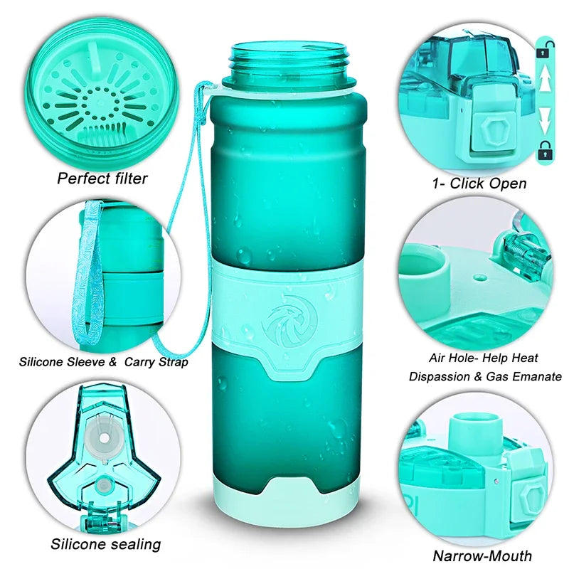 ZORRI Sports Water Bottle Protein Shaker Bpa Free Eco-Friendly Portable Gym Hiking Drinkware Bottle Gourde Botella De Agua