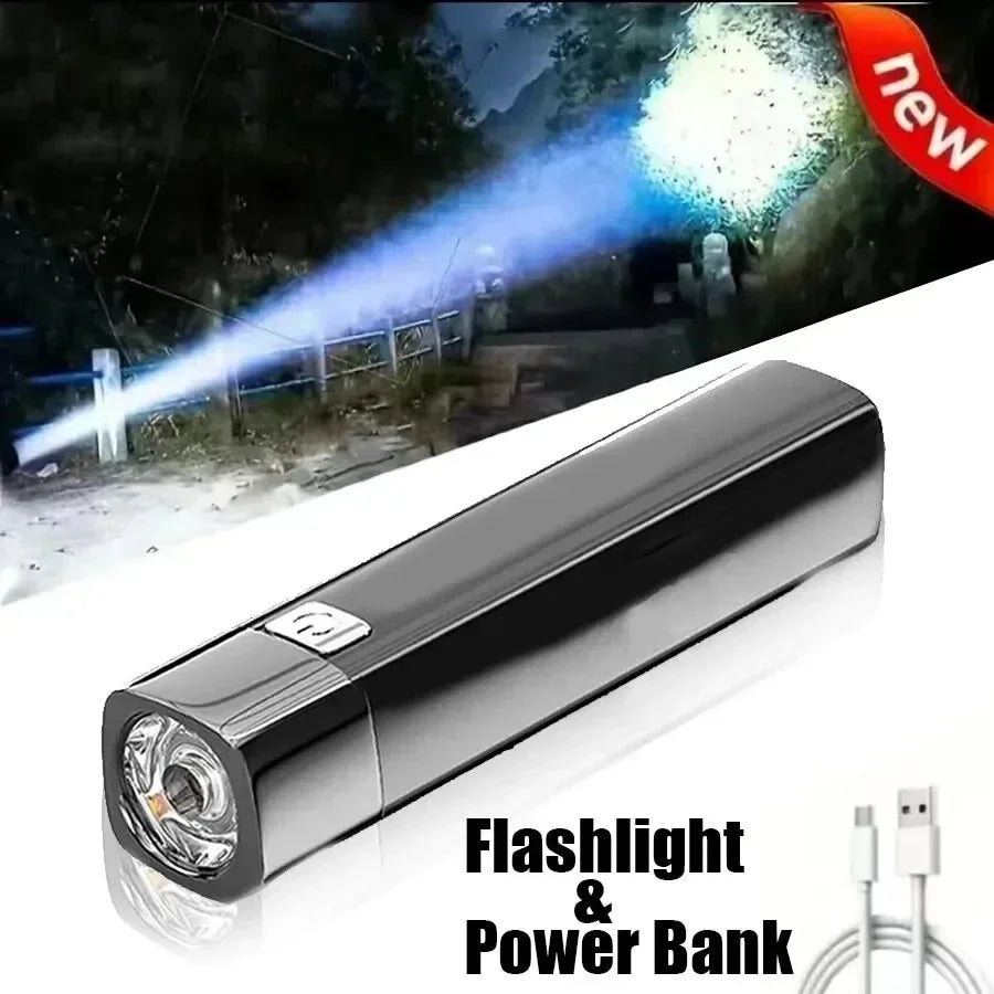 3 Modes Portable 2 IN1 Ultra Bright G3 Tactical LED Mini Flashlight Outdoor Lighting Power Bank Flashlight With USB Rechargeabl