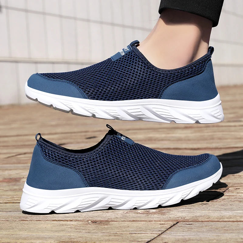 YRZL Lightweight Men Casual Shoes Breathable Slip on Male Casual Sneakers Anti-slip Men's Flats Outdoor Walking Shoes Size 38-46