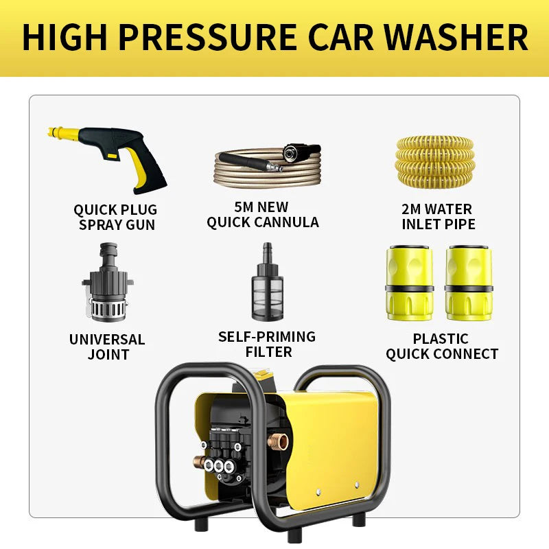 Household induction car washer high pressure washer 220V car wash water pump garden car wash artifact 1900W