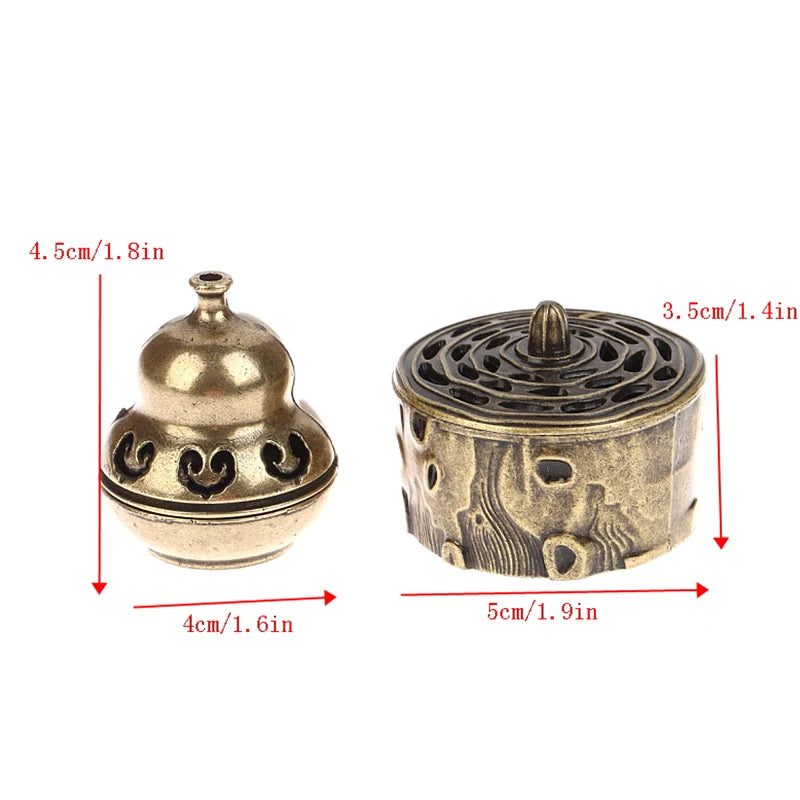 Alloy Incense Burner Chinese Buddha Lotus Flower Incense Holder Handmade Censer for Buddhist Home Office Decoration