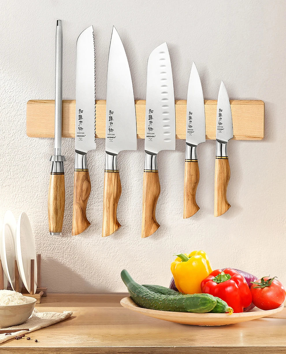 Hezhen Magnetic Knife Holder Kitchen Accessories Wooden Knives Storage Tools North American Maple This Is A Holder Without Knife