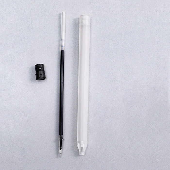 10 Pcs/set Black Gel Pen Student Exam Office Signature Transparent Pen Cute Stationary Supplies Neutral Pen 0.5mm