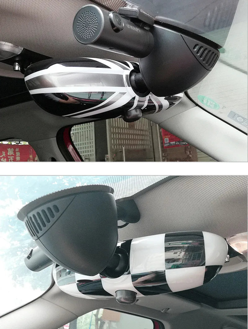 Car Interior Rear View Mirror Cover For MINI One Cooper S JCW R50 R52 R53 R55 R56 R57 R60 F54 F55 F56 F57 F60 Auto Accessories