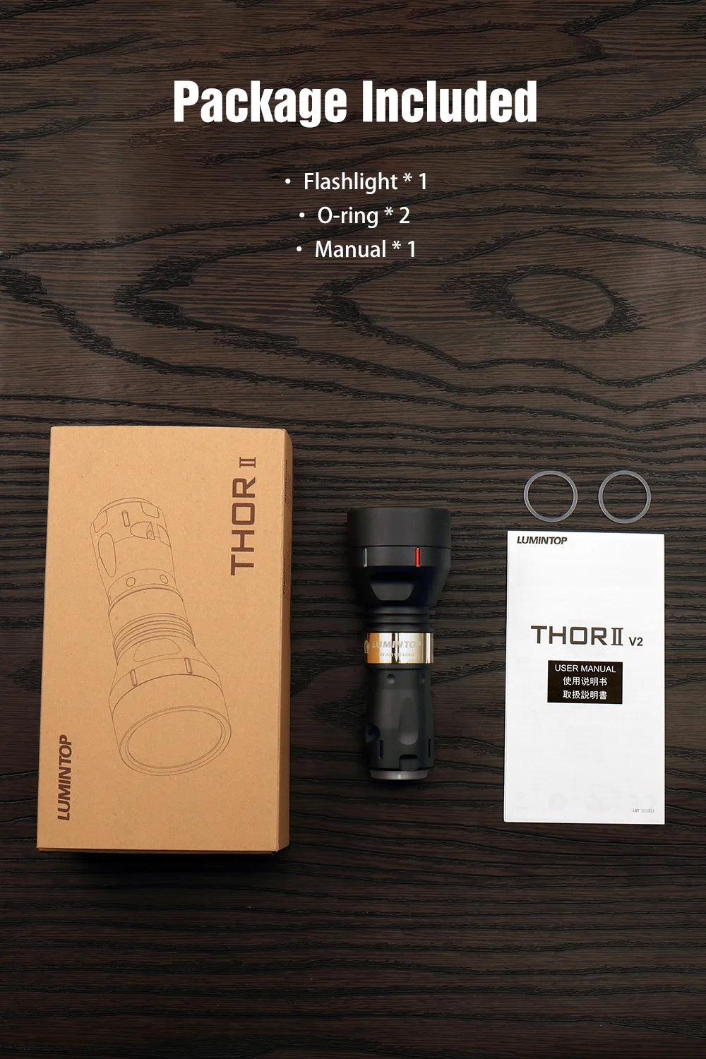 Lumintop Thor II V2.0 LEP flashlight lep light 1700 meters distance long distance tail switch 18350 flashlight