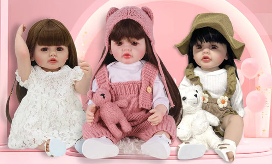 2024 New Doll 55 CM 22 Inch Pink Girl Princess Baby Doll The latest design Birthday Christmas Gift Realistic dolls High quality