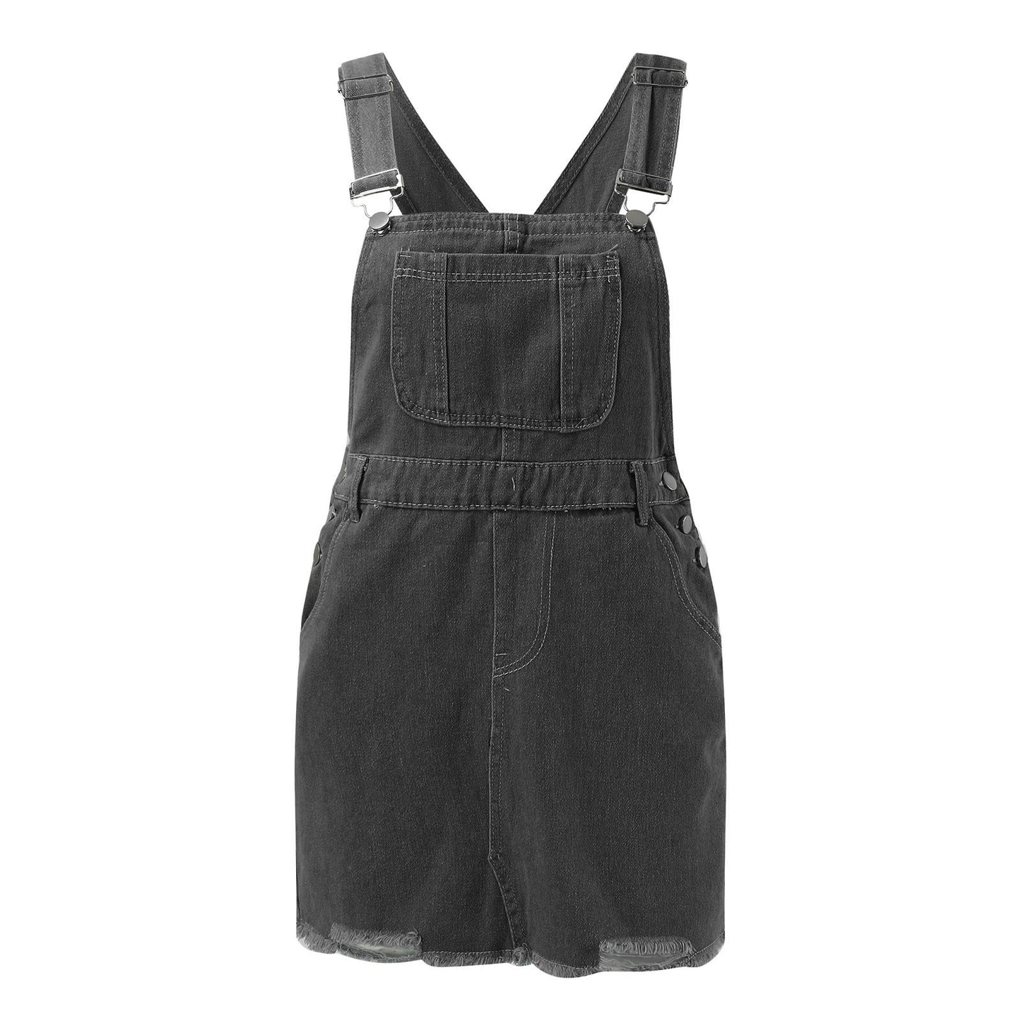 Women Winter Clothes Fashion Men's Women's American Flag Denim Bib Overall Shorts Sundress Casual Beach Cotton House Dresses