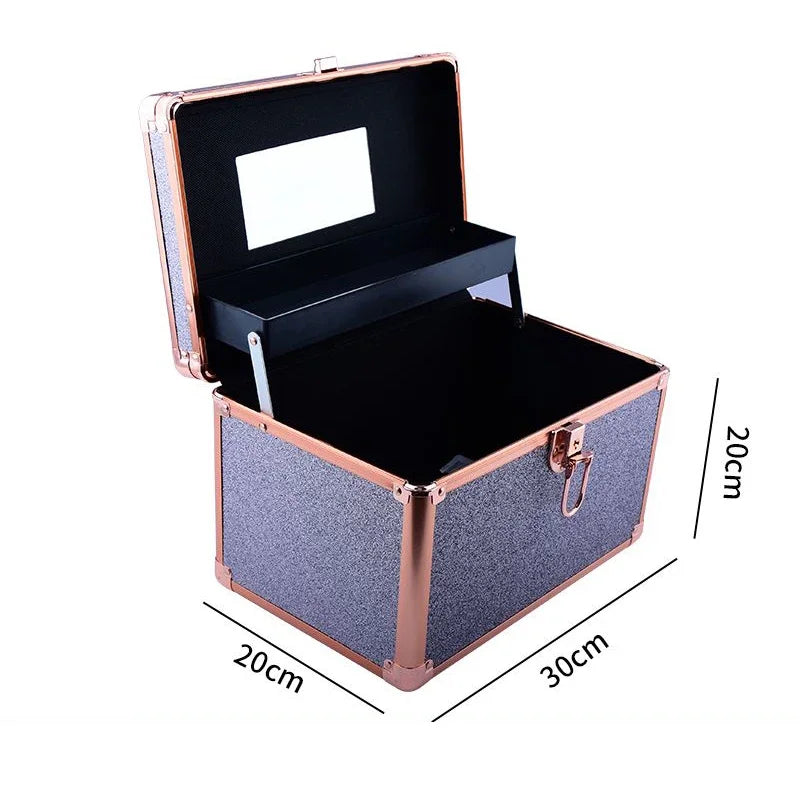 2024 New Professional Brand Makeup Box Artist Beauty Cosmetic Cases Make Up Bag Tattoo Nail Multilayer Toolbox Storage Organizer