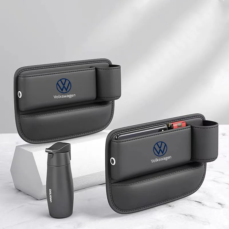 Car Seat Gap Organizer Storage Box Pocket Multifunction Auto Cup Holder Storage Box for VW GTI Rline Golf Phaeton Tiguan T-Cross