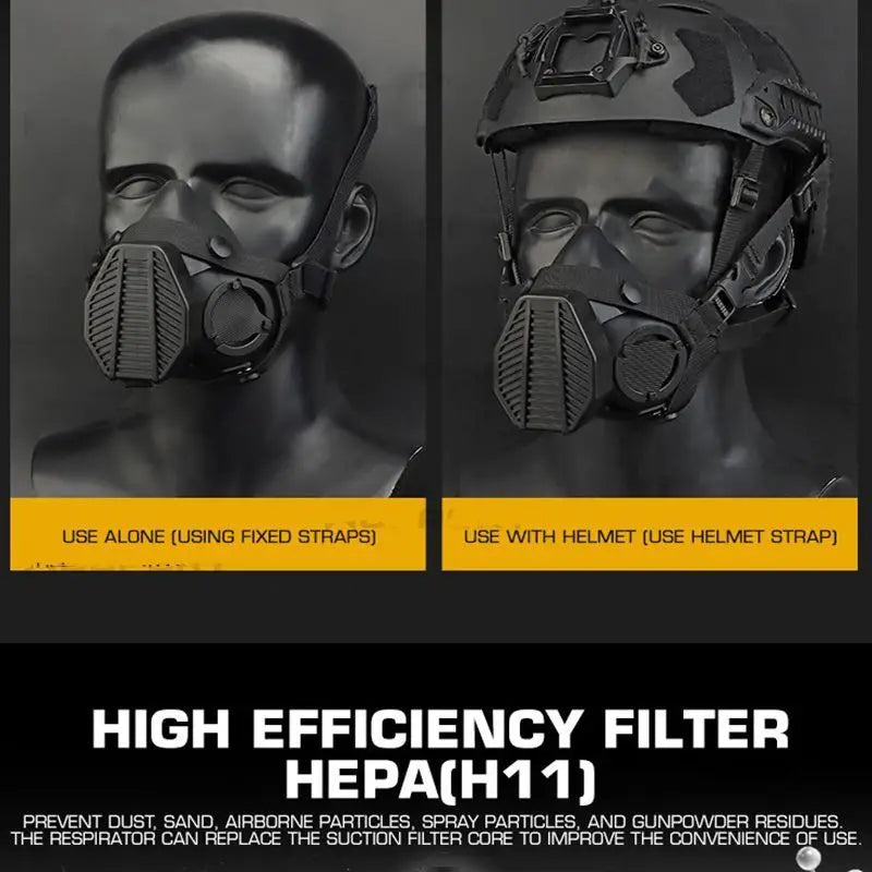 Protective Tactical Respirator Protective Mask HEPA Filtration Half Face Gas Mask SOTR Special Operations Half Mask