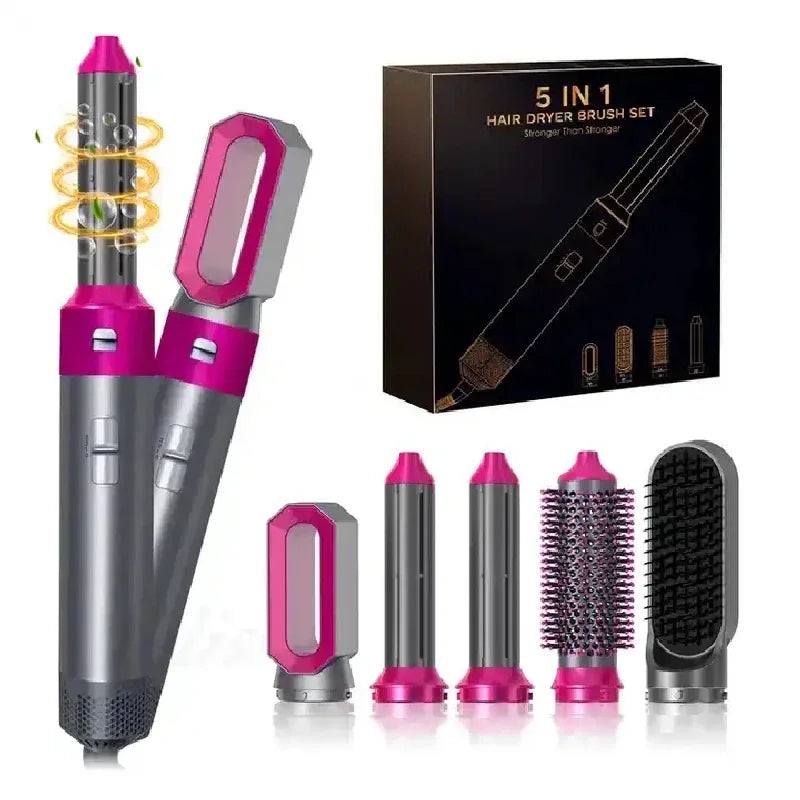 Hair Dryer 5 In 1  Hot Air Comb Curlers With Diffuser  Electric Blow Dryer Professional Complete   Multifunctional Hot Air Brush