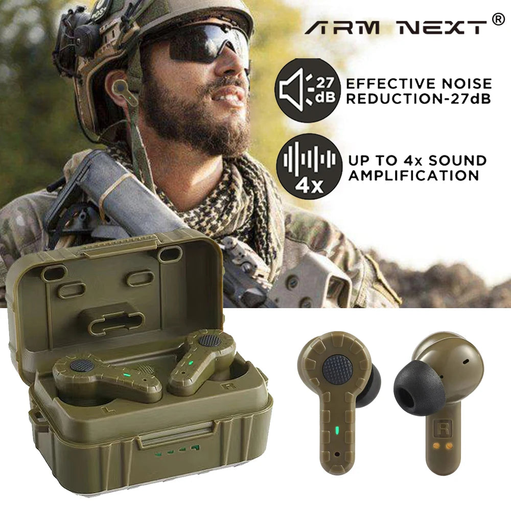 High Quality Shooting Electronic Earplugs, Military Tactical Earplugs Headphones Noise Canceling Active Hearing ProtectionNRR27