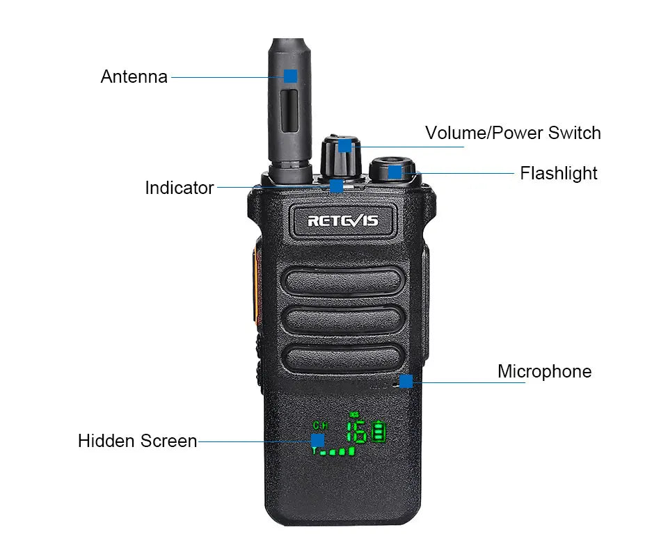 Retevis RT86 10W Walkie Talkie Long Range Communication Radios Walkie-talkie Professional Communicator Two-way Radio Long Reach