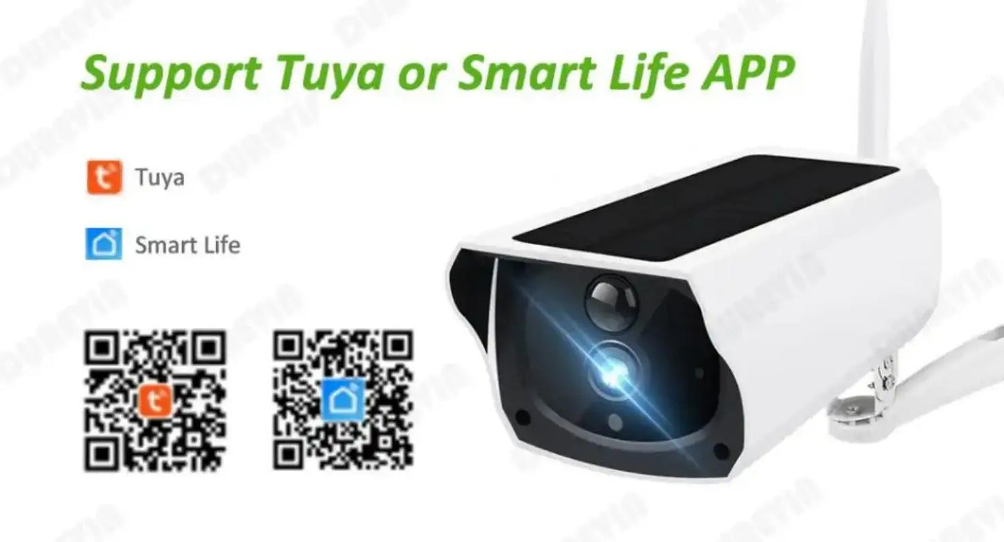 To Tuya WIFI Camera 1080P HD Solar Outdoor Security Camera Smart Life Wireless Battery Home Surveillance Bullet Camera Baby