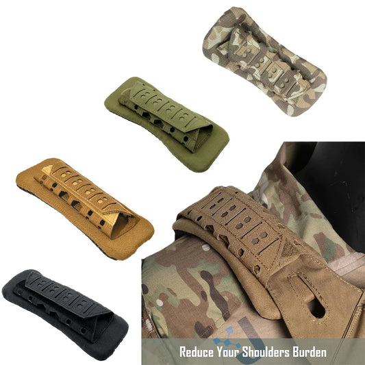 Tactical Shoulder Pad Strap Vest Comfort Cushion Laser Cutting Pad Nylon Mesh Protect Pads Molle For Hunting Vest Accessory