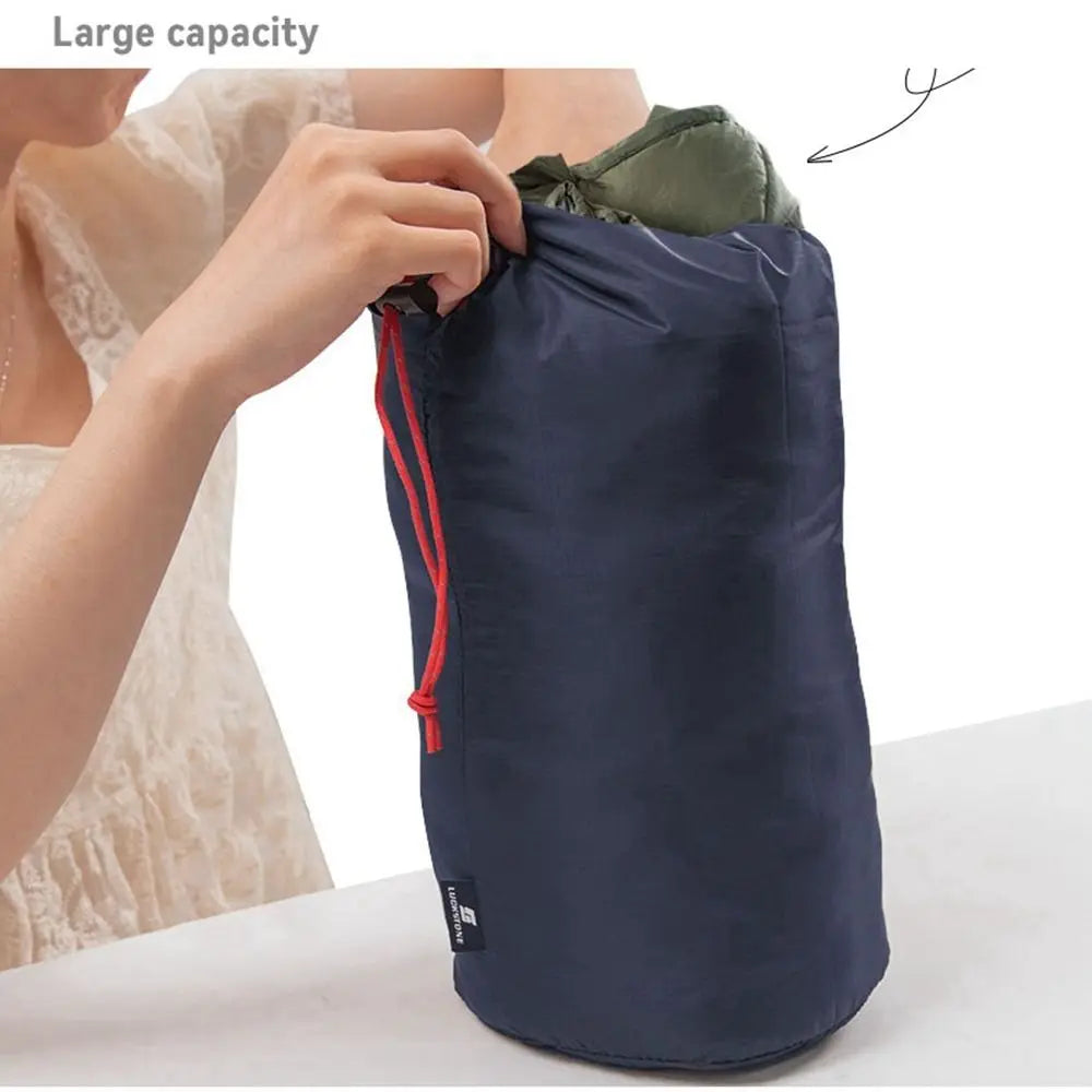 Outdoor Camping Hiking Fitness Nylon Travel Storage Bags Ultralight Waterproof Down Sleeping Bags Drawstring Pouch Travel Kits