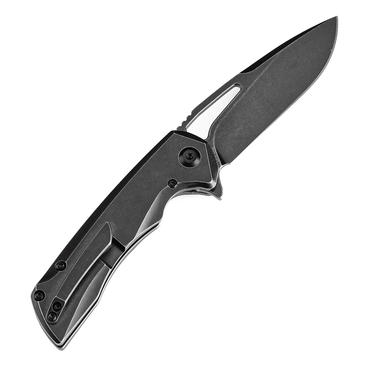 Kansept Mini Kryo K2001S1 Folding Knife Kim Ning Designed 2.9'' CPM-S35VN with Blackwash Titanium Thumb Hole & Flipper EDC Knife