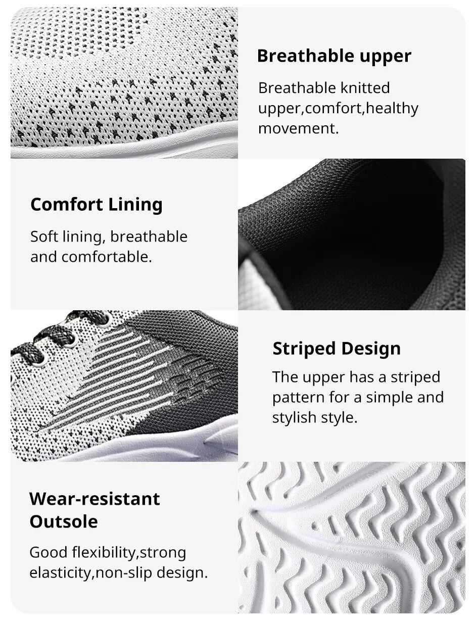 Athletic Running Shoes for Men Walking Jogging Fashion Sneakers Lightweight Breathable Flywoven Mesh Sport Shoe Lace Up