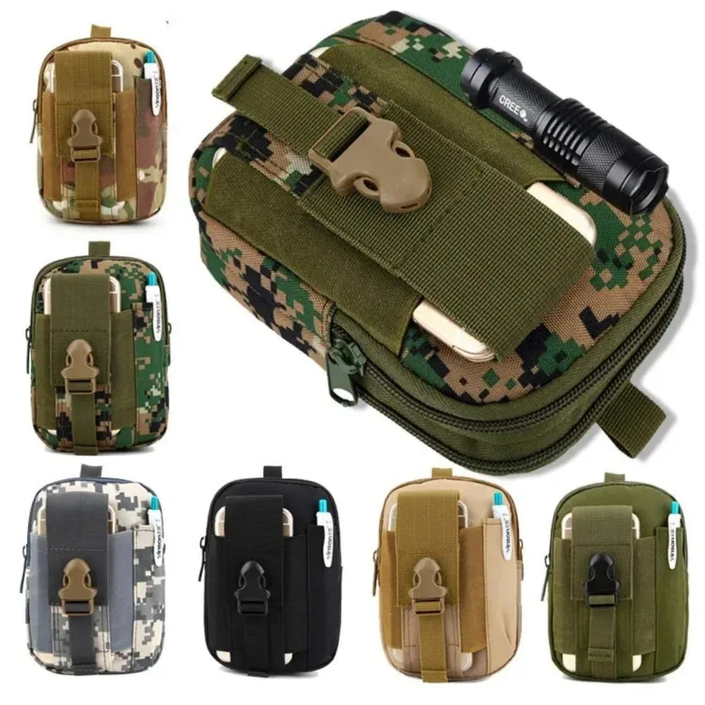 Tactical Molle Waist Pouch Outdoor Hunting Camping Men EDC Tool Bag Utility Gadget Organizer Vest Pack Purse Mobile Phone Case