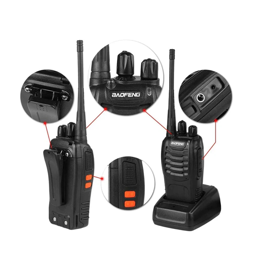 Self driving tour handheld baofeng walkie talkie BF 888 S 6 PCS or 3 pairs of long-distance two-way radios UFH 400-470MHZ