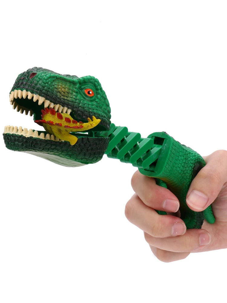 1PC Creative Funny Spoof Shark Telescopic Spring Manipulator Clip Bite Hand Dinosaur Prank Parent-child Interaction Toys