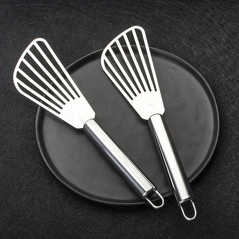 Stainless Steel Slotted Spatula Fish Flat Fish Steak Slice Frying Spatula Fish Turner Shovel Kitchen Supplies Cookware Cooking