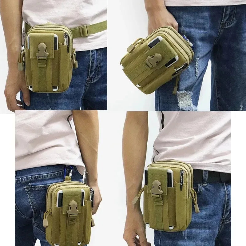 Tactical Molle Waist Pouch Outdoor Hunting Camping Men EDC Tool Bag Utility Gadget Organizer Vest Pack Purse Mobile Phone Case