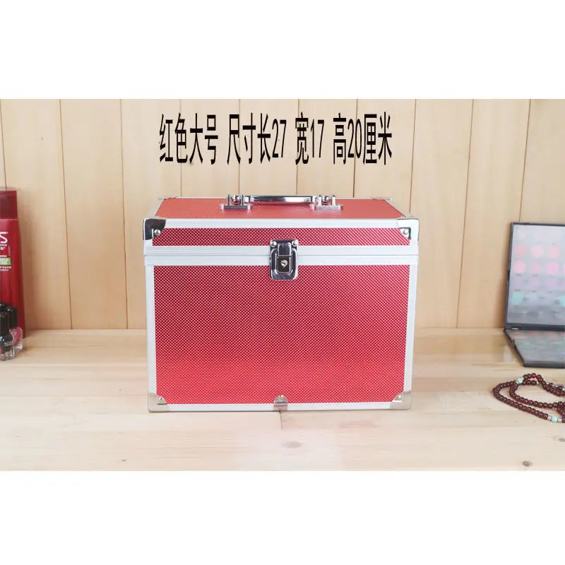 2023 Professional Makeup Bag Women Cosmetic Case Alloy Female Korean Make Up Organizers Box Large Capacity Jewelry Cosmetic Box