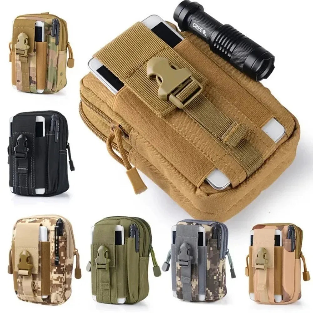 Tactical Molle Waist Pouch Outdoor Hunting Camping Men EDC Tool Bag Utility Gadget Organizer Vest Pack Purse Mobile Phone Case