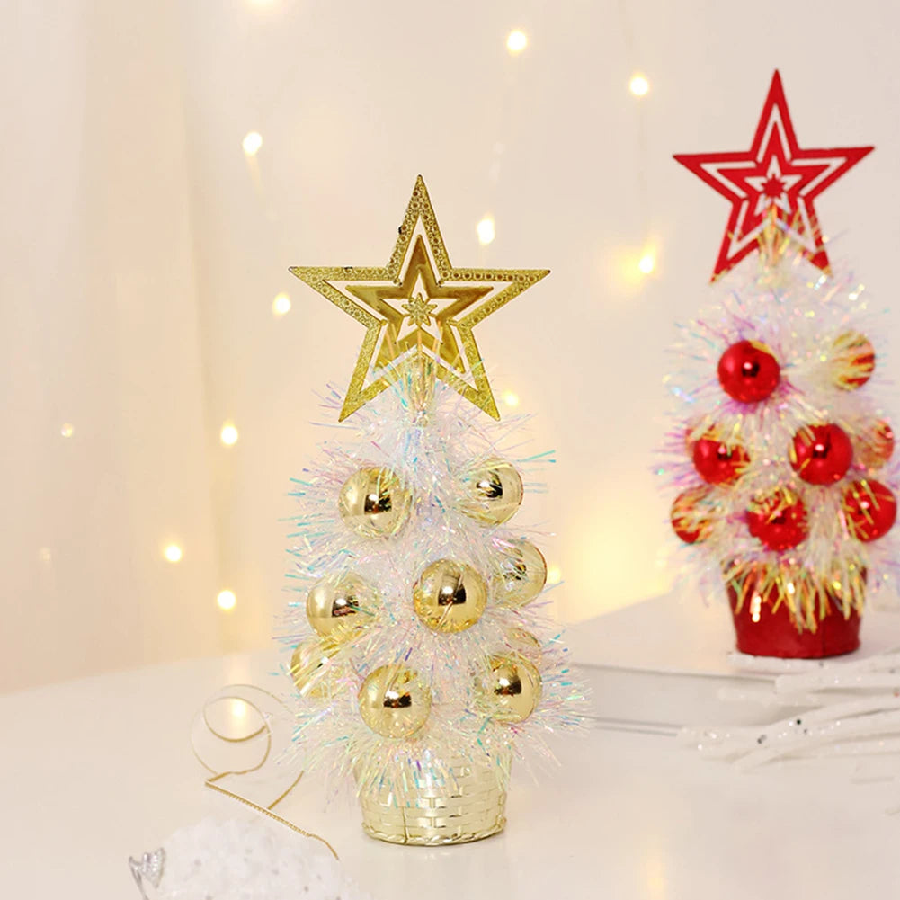 Luminous Mini Christmas Tree Decorations Home Desktop Small Tree Ornaments New Year Navidad Gifts Christmas Festival Party Dec