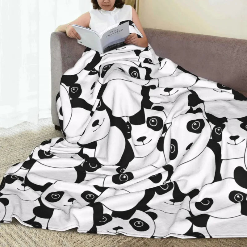 Panda Blanket Cover Coral Fleece Plush Panda,cute,animal Soft Throw Blankets for Bedding Couch Bedroom Quilt