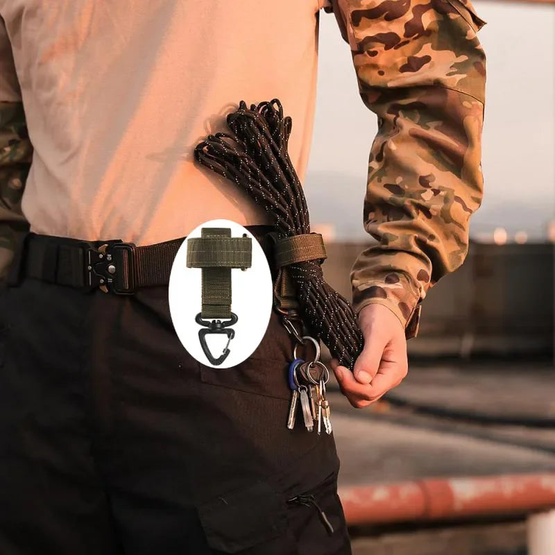 Glove Buckle Nylon Webbing Outdoor Tactical Gloves for Military Enthusiasts Climbing Rope Triangle Storage Buckle Battle Belt