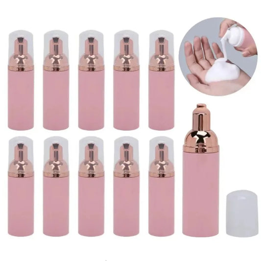 10PCS 50ml Plastic Pump Foam Bottle Fillable Mousse Facial Cleanser Foam Dispenser Shampoo Pump Bottle Cosmetic Empty Container