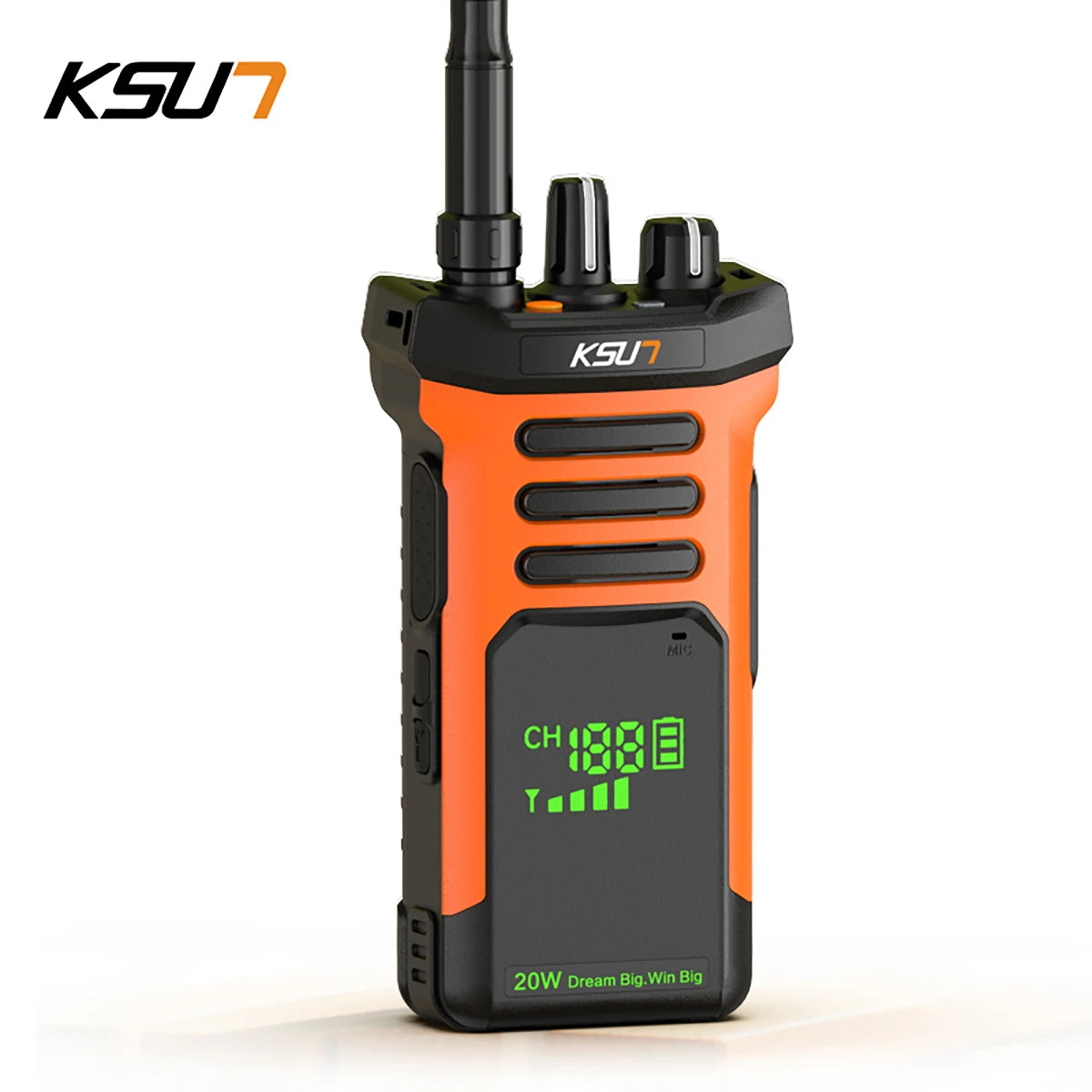 KSUT Professional Radio Walkie Talkie 20Watt Long Range Powerful Two Way Radio Station Portable UHF Transceiver Wireless Device