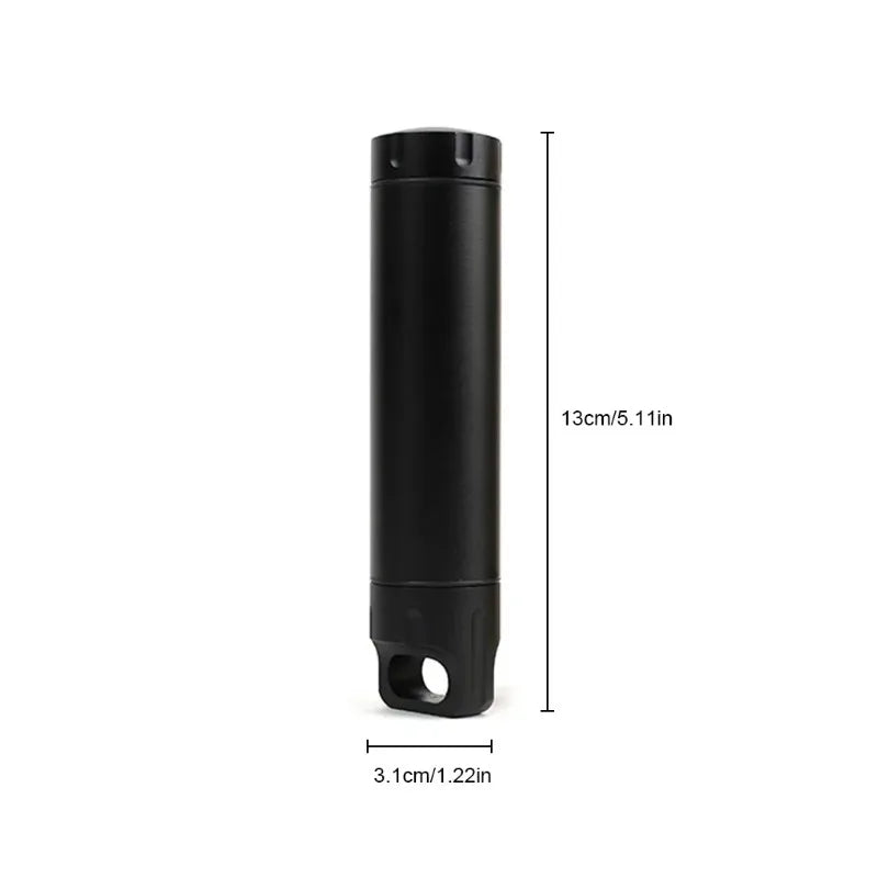 Outdoor Portable Waterproof Capsule Seal Bottle Aluminum Alloy Outdoor Survival Pill Box Multifunctional Container