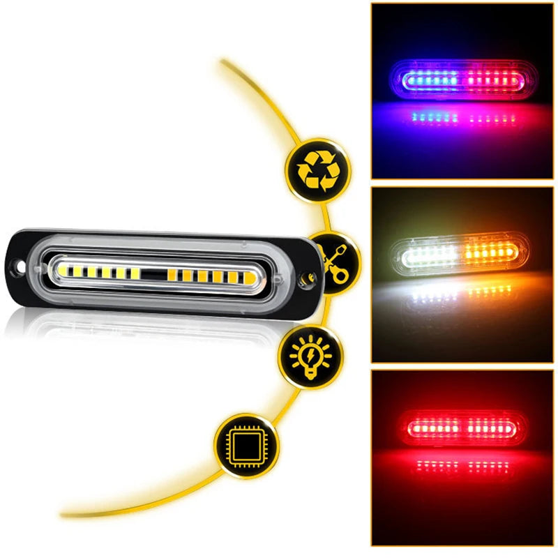 288 SMD 16in1 LED Strobe Warning Light Cheap Strobe Grille Flashing Lightbar Truck Car Beacon Lamp Amber Traffic Car Light