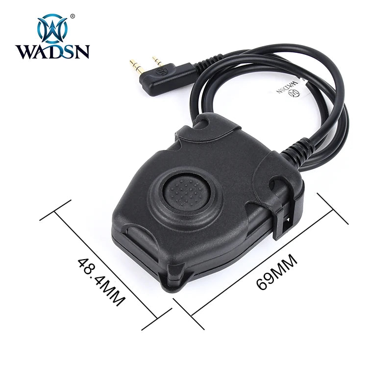 WADSN PTT Button Tactical Headset Interphone walkie talkie linker airsoft accesorios headphones ipsc TCI