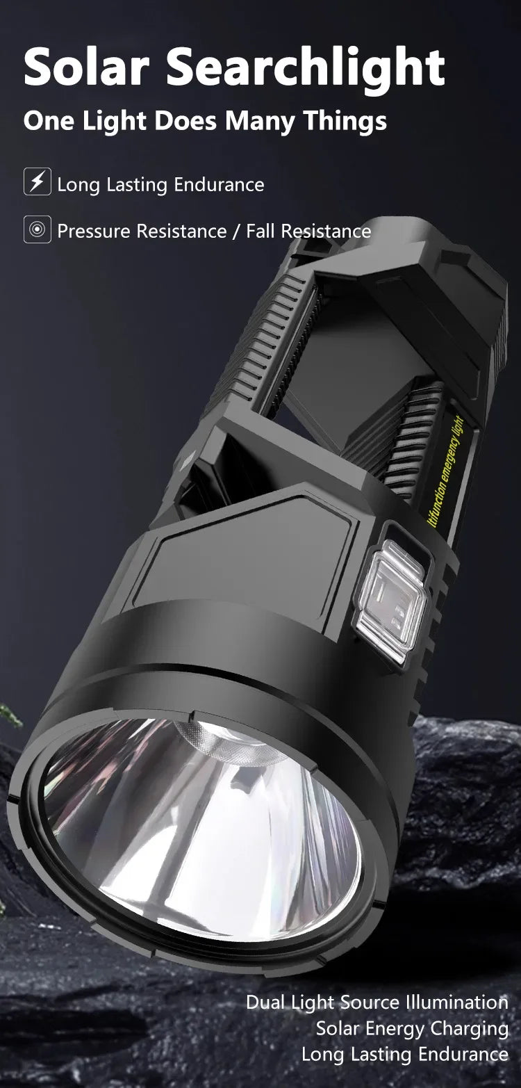 Super Bright XHP70 LED Work Light Handheld Flashlight USB Rechargeable Searchlight Spotlight Waterproof Camping Light Lantern