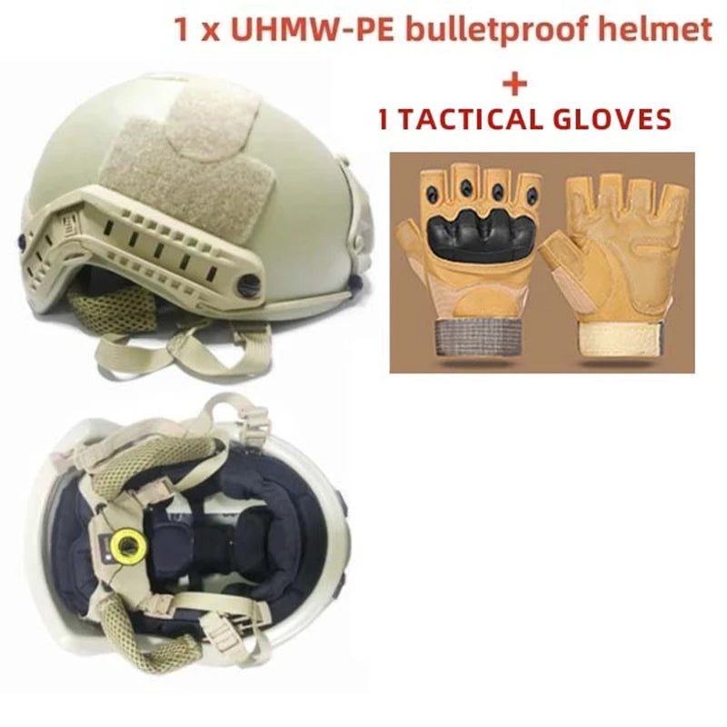 Tactical ballistic high cut helmet ACH high cut, PE, high quality, NIJ IIIA, quick Wendy's suspension pad, ballistic helmet