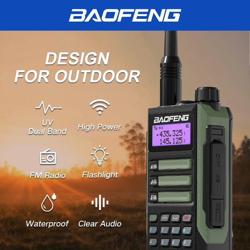 BaoFeng UV-16 PRO High Power Antenna Walkie Talkie With USB Charger Long Range Waterproof UV16 Transceiver Two Way Radio Type-C