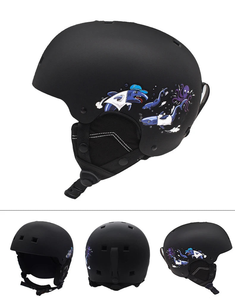 New Ski Helmets for Children Outdoor Anti Impact EPS Safety Skiing Snow Helmet High Quality ABS Snowboarding Helmet Girls Boys