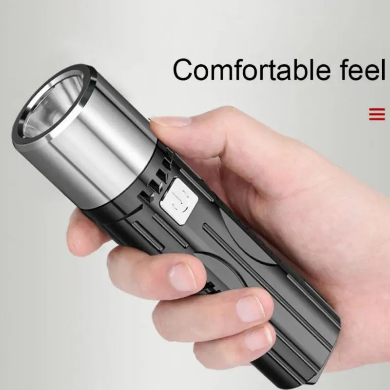 Super Bright LED Flashlight USB Rechargeable Led Torch for Night Riding Camping Hunting & Indoor Flash light