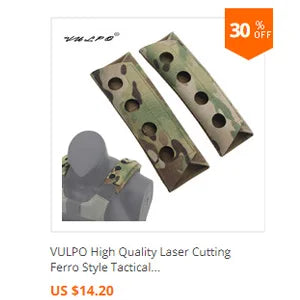 VULPO Tactical Vest Shoulder Strap Pad Backpack Breathable Mesh Cushion Pad Laser Cutting For Hunting Vest Outdoor Backpacks