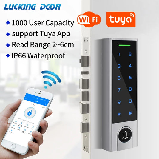 H3 / HF3 Tuya 2.4G Wifi Fingerprint Keypad 125Khz RFID Access Controller Waterproof Remote Control Anywhere Door Access Opener