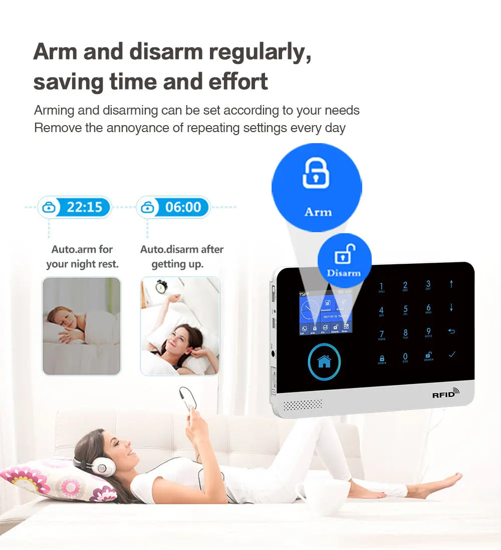 Wireless Security Home Alarm GSM System Kit WiFi Tuya