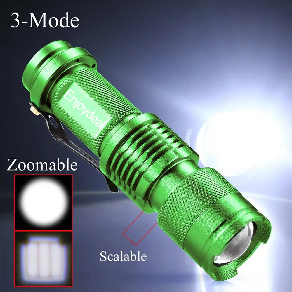 300Lumens 7W Waterproof Lanterna Zoomable Led Flashlight Red Light Torch 3Mode Penlight Portable Led Lights for AA/14500 battery