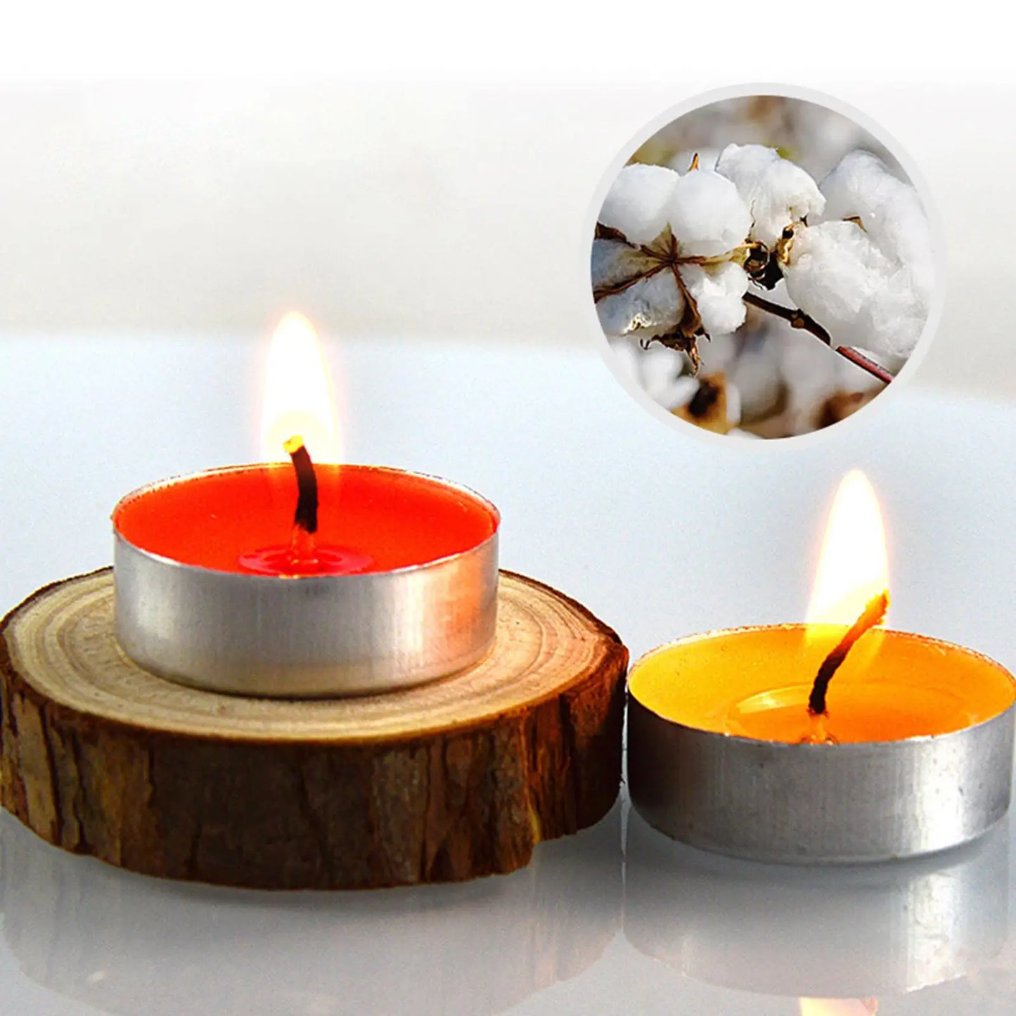 100Pcs Smokeless Wax Candle Decorative Tealight Candles Long Lasting Tea Candles Party Decoration Night Light Candles