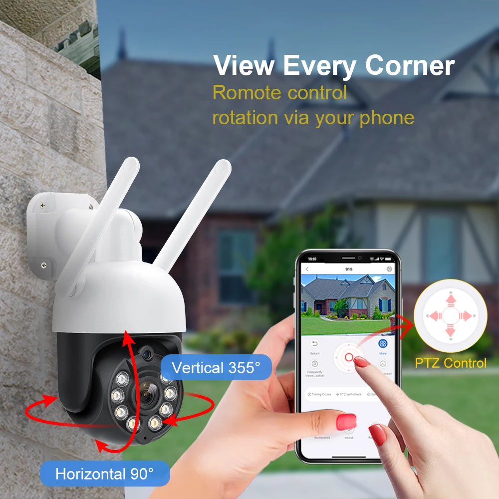 MISECU PTZ WIFI IP Dome Speed 3MP Camera Outdoor Waterproof P2P Wireless Surveillance Security CCTV Camera AI Auto Tracking